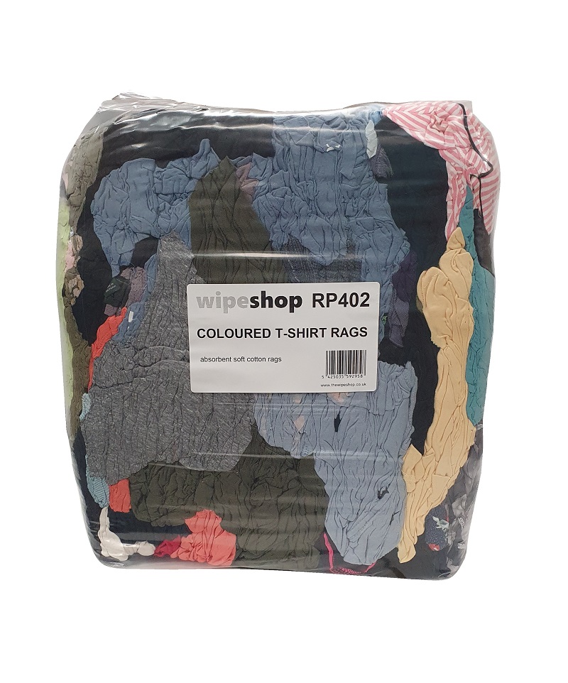 Coloured T-Shirt Rags Soft and Absorbent 10kg Pack